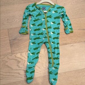 Kickee Pants Sea Turtle Print Kids Footie 6-9 M